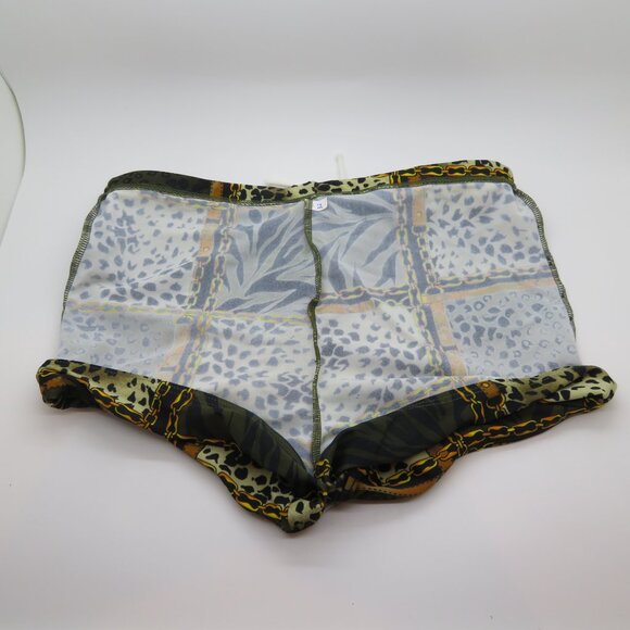 Boys Small Brown Swim Trunk Shorts Leopard Sun Pool Beach Lounge Sample New - Picture 10 of 12